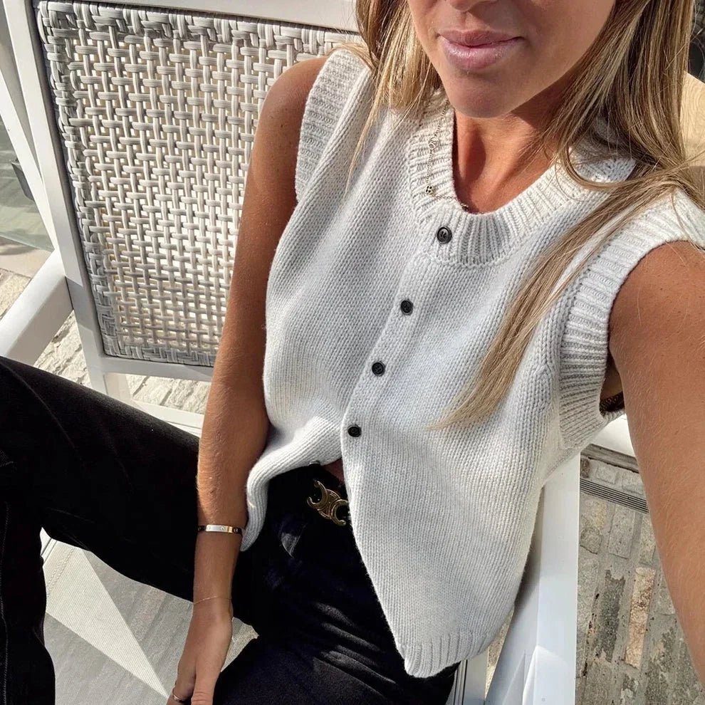 OLANE Classic Button Front Knit Cardigan WhiteMWomen's Sweaters & Cardigans