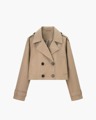 Leah Cropped Trench Coat