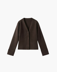 Classic V-Neck Buttoned Cardigan