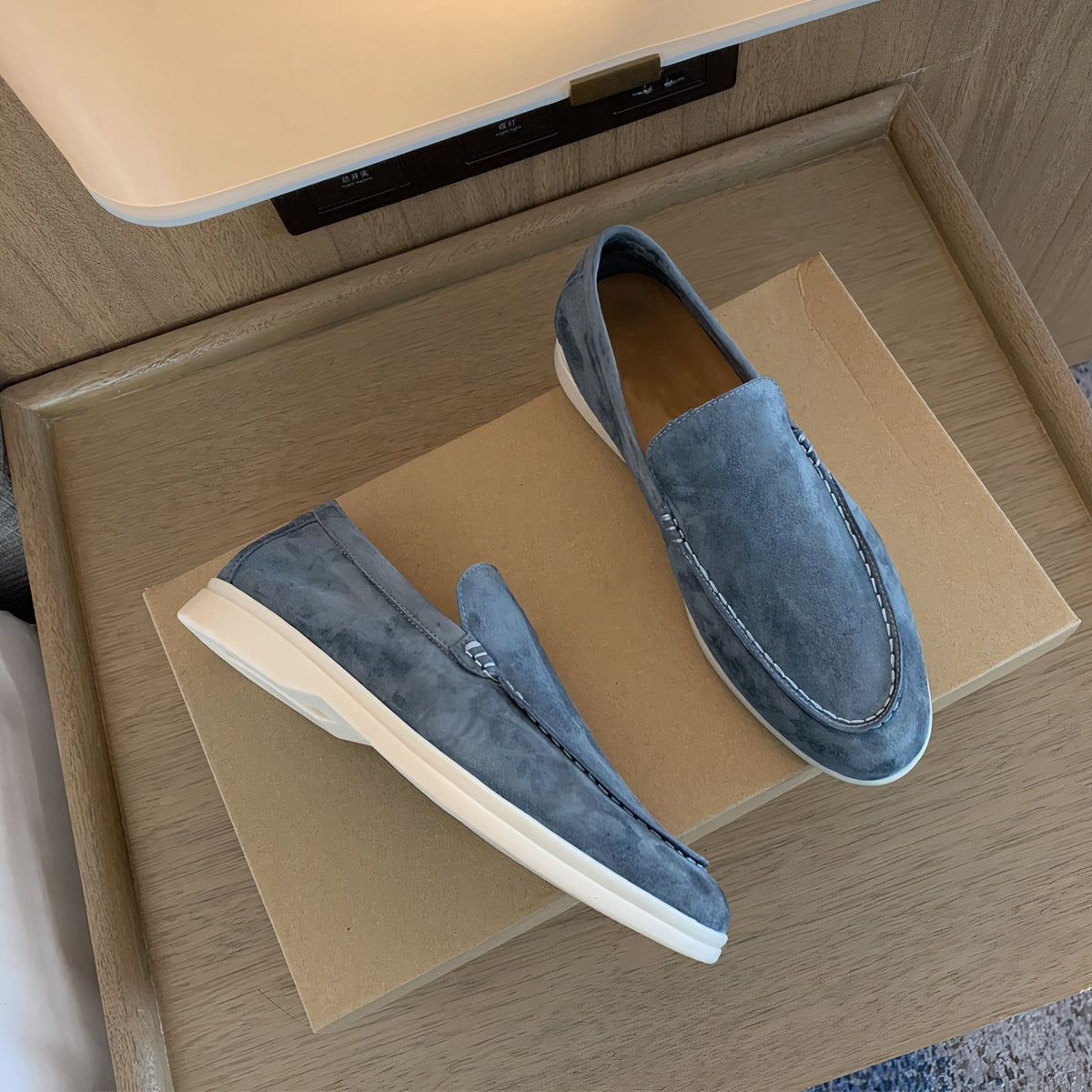OLANE Comfortable Slip - On Premium Loafers Blue39Men's Shoes