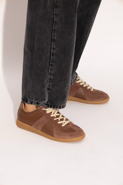 OLANE Durable Retro Canvas Low - Top Sneakers Brown37Men's Shoes