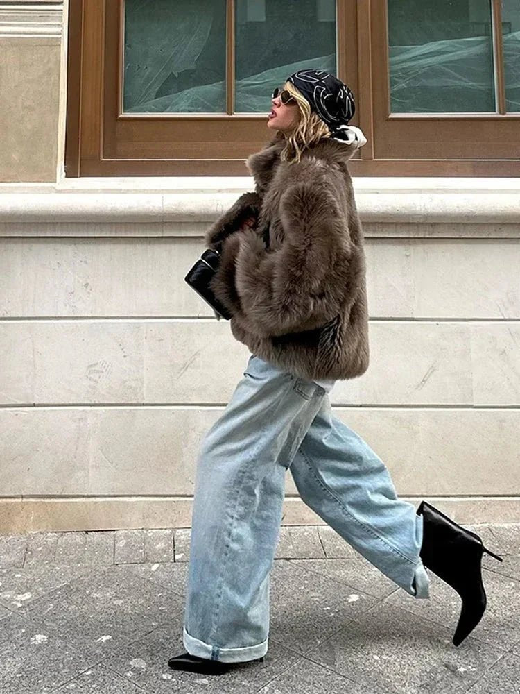 OLANE Ellie Faux Fur Coat SCoat