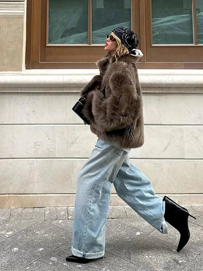 OLANE Ellie Faux Fur Coat SCoat