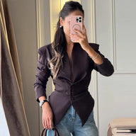 Blazer ajusté Fiona à épaules structurées