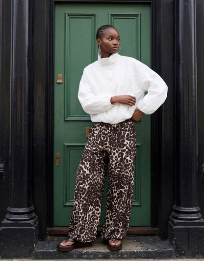 OLANE Funnel Neck Windbreaker Jacket WhiteLWomen's Coats & Jackets