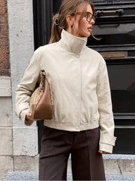 Bomber zippé col montant