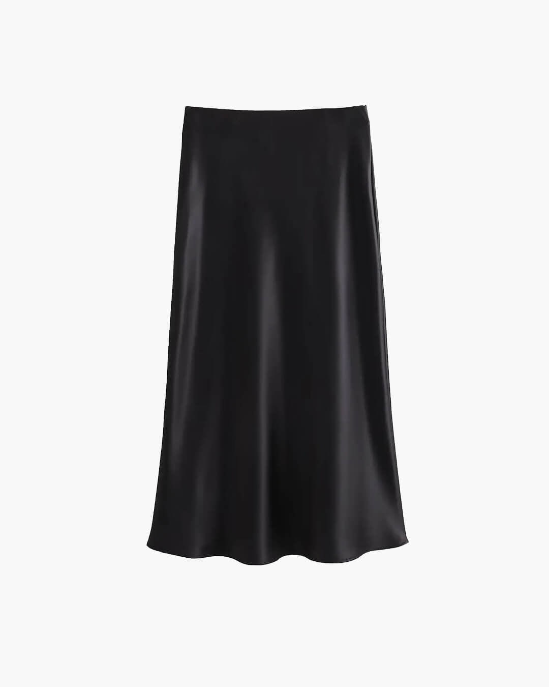 OLANE High Waist Satin Midi Skirt BeigeXSWomen's Bottoms