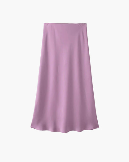 OLANE High Waist Satin Midi Skirt LavenderXSWomen's Bottoms