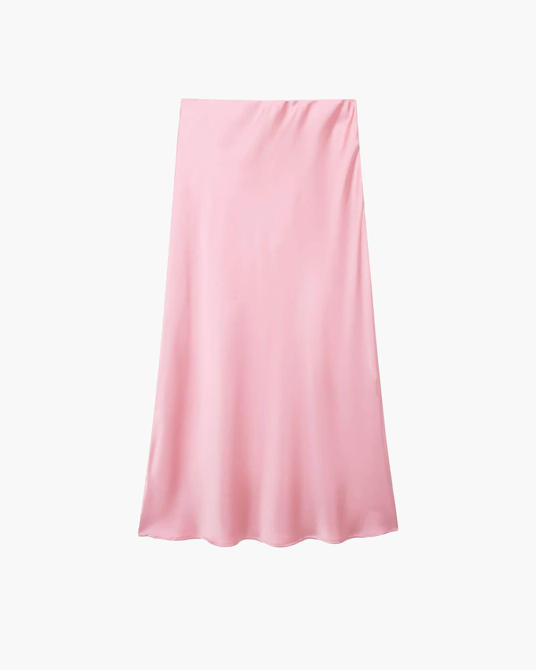OLANE High Waist Satin Midi Skirt PinkXSWomen's Bottoms