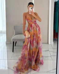 Emily Floral Tulle Maxi Dress