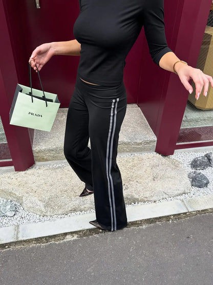 OLANE Low Waist Flared Yoga Pants BlackXSWomen's Bottoms