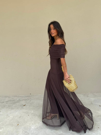 OLANE Mara Mesh Maxi Dress LWomen's Dresses