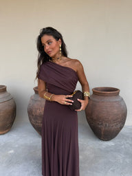 Robe longue en maille Mara