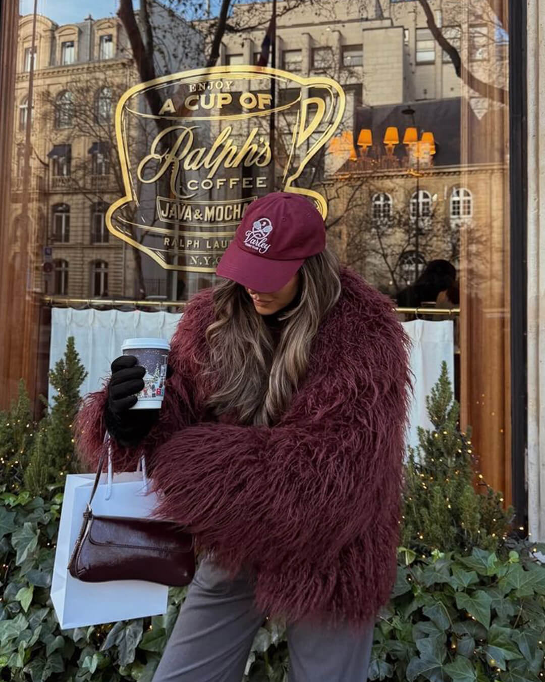 OLANE Mongolian Fuzzy Faux Fur Coat BlackXSWomen's Coats & Jackets
