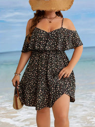 Pamela Plus Size Floral Off-Shoulder Dress