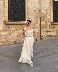 Ruched Cami Maxi Skirt Set