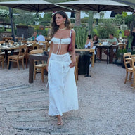 Ella brassière sans manches et jupe maxi ensemble