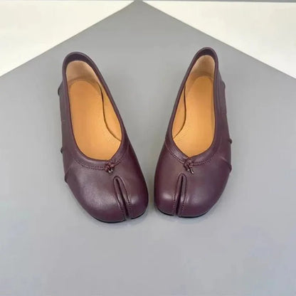 OLANE Slip - On Split - Toe Leather Mules Brown41Women's Shoes