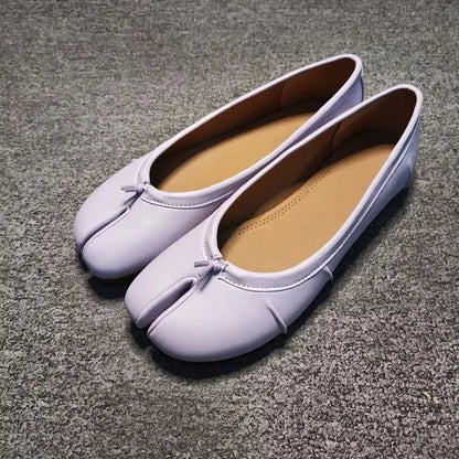 OLANE Slip - On Split - Toe Leather Mules Lavender35Women's Shoes