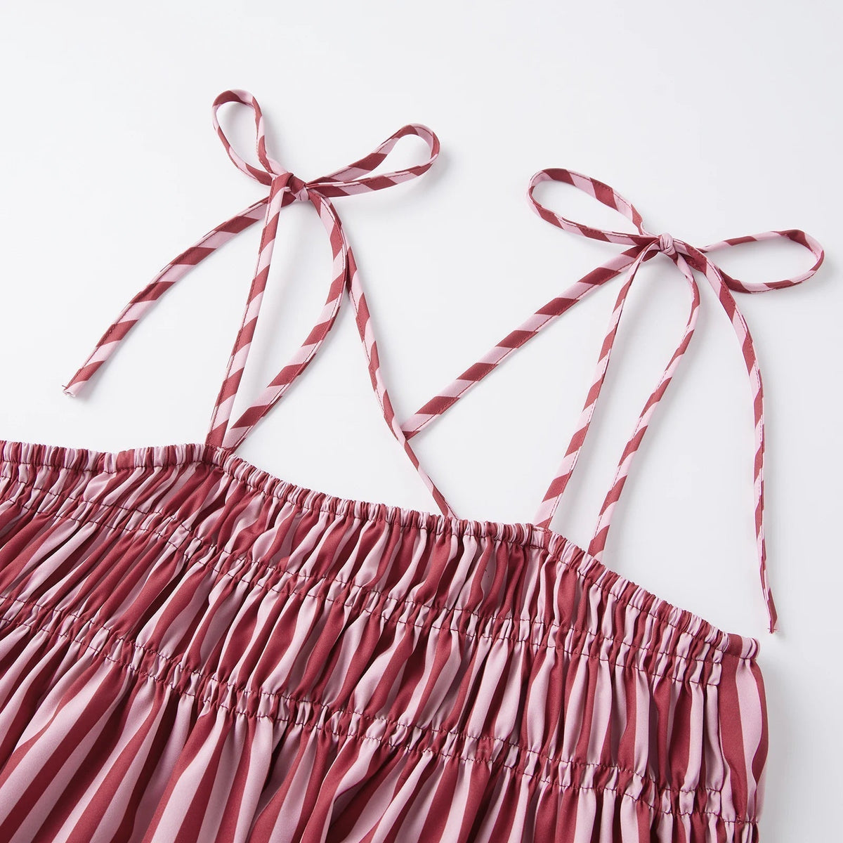 OLANE Striped Ruffle Sleepwear Set LWomen's Sets