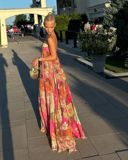 OLANE Sabrina Strapless Floral Maxi Dress MulticolorSWomen's Dresses