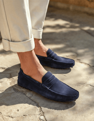 Aheza Slip-On Penny Loafers en daim synthétique
