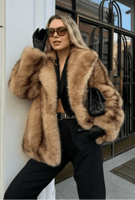 Stylish Soft Faux Fur Coat