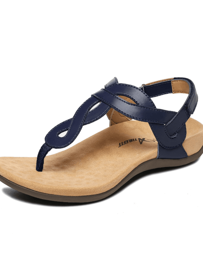 OLANE Stylish T-Strap Arch Support Sandal Blue35/5Women's Shoes