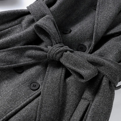 OLANE Stylish V-Neck Autumn Winter Coat BurgundySWomen's Coats & Jackets