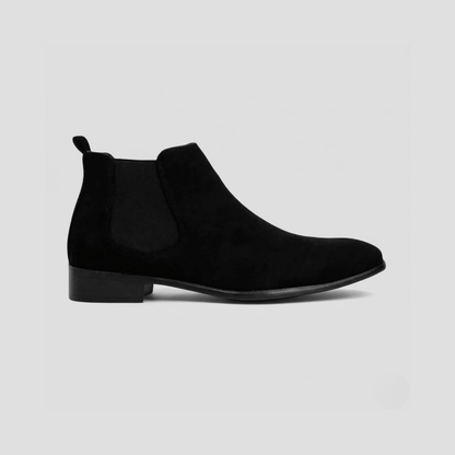 OLANE Suede Pointed Toe Chelsea Boots Black42Men's Shoes