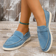 Evelyn chaussures plates en suède sans lacets