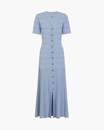 OLANE Wren Ribbed Knit Midi Dress WhiteXSWomen's Dresses