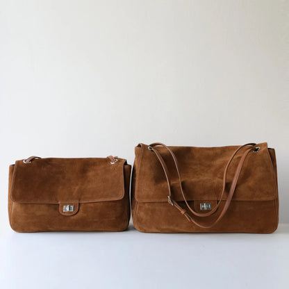 Sac fourre-tout rétro en cuir bovin givré