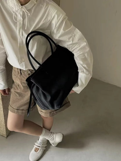 Multi-Compartment Shoulder Tote Bag