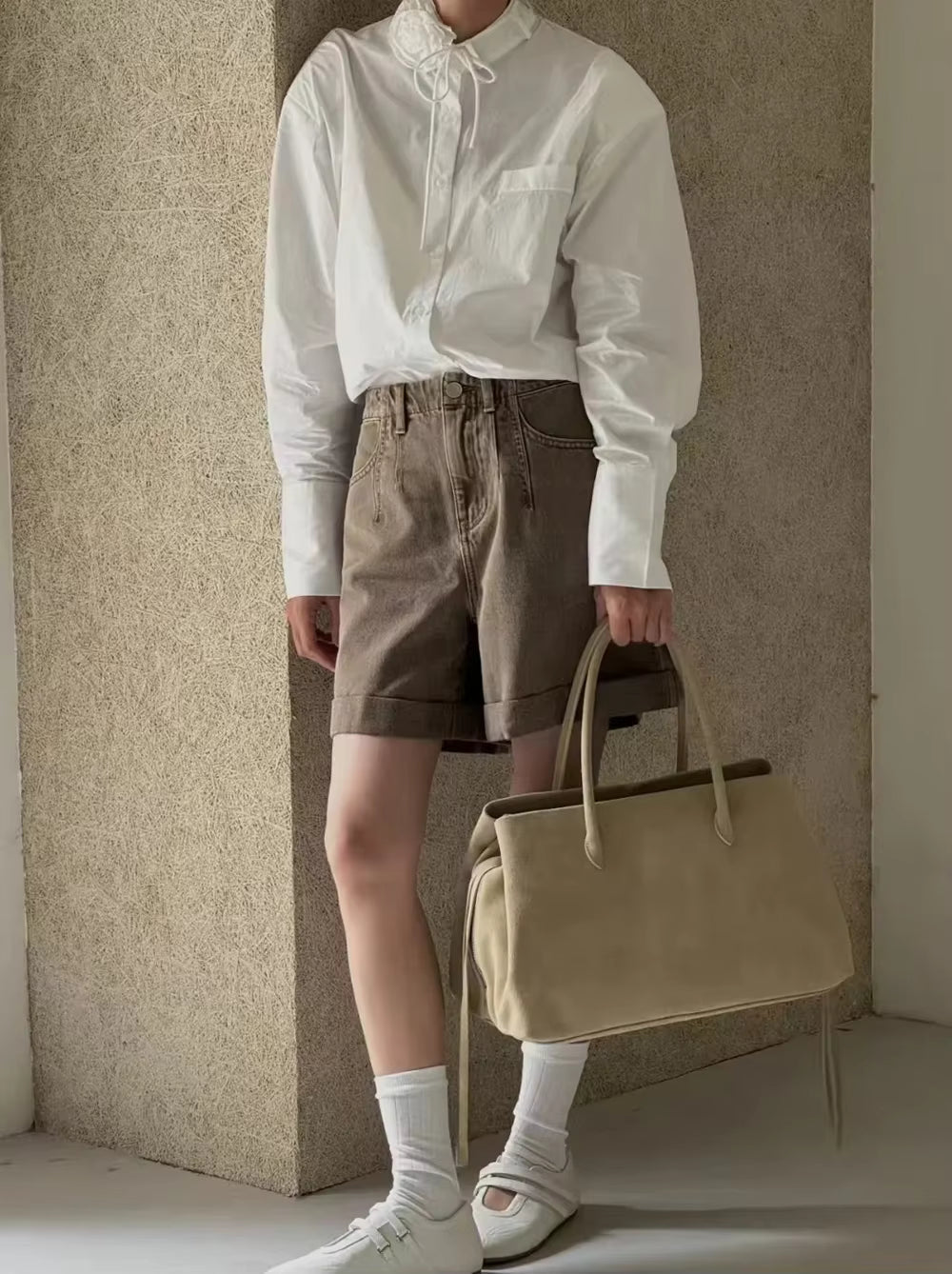 Multi-Compartment Shoulder Tote Bag