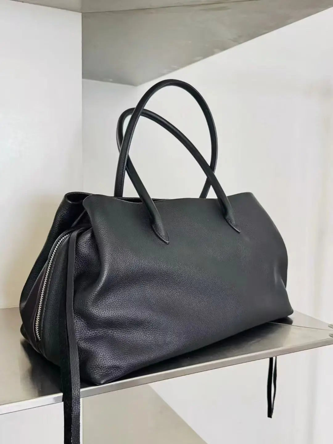 Multi-Compartment Shoulder Tote Bag