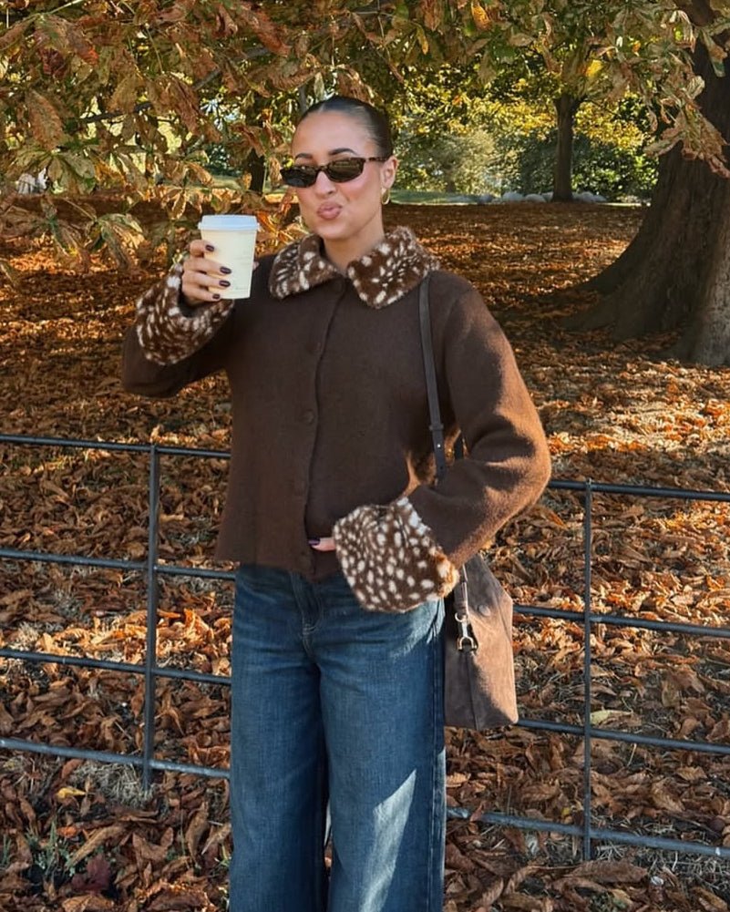 Gilet en maille bordé de fausse fourrure Bambi