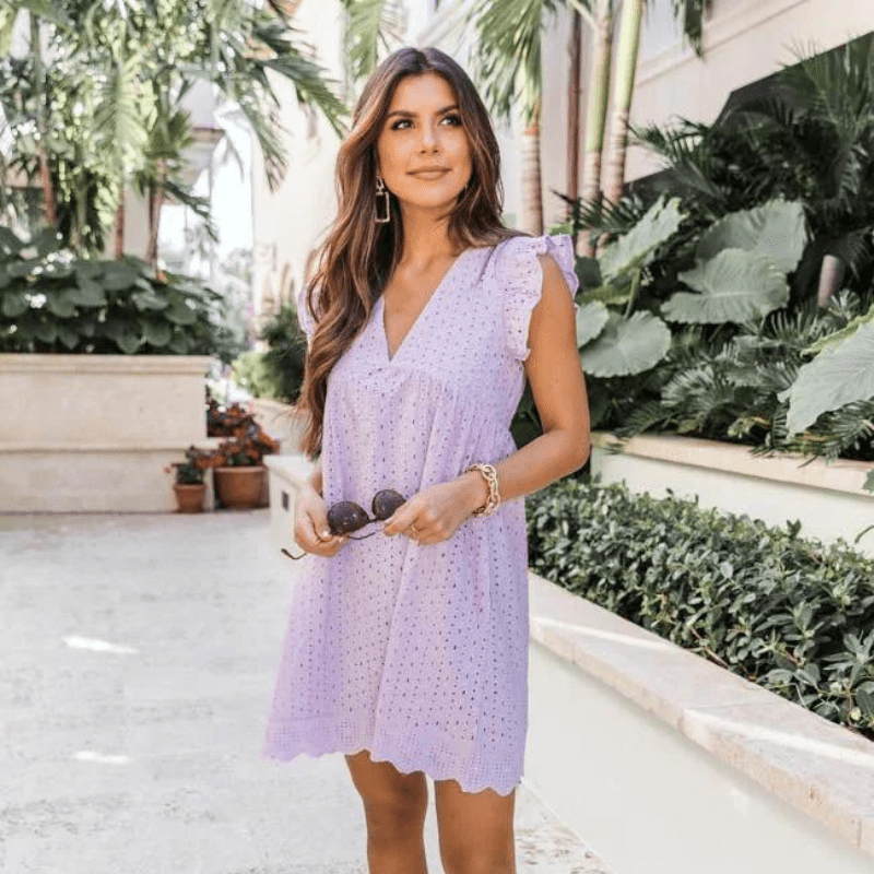 Casual V-Neck Sleeveless Mini Dress