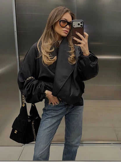 Oversized Padded Bomber Jacket