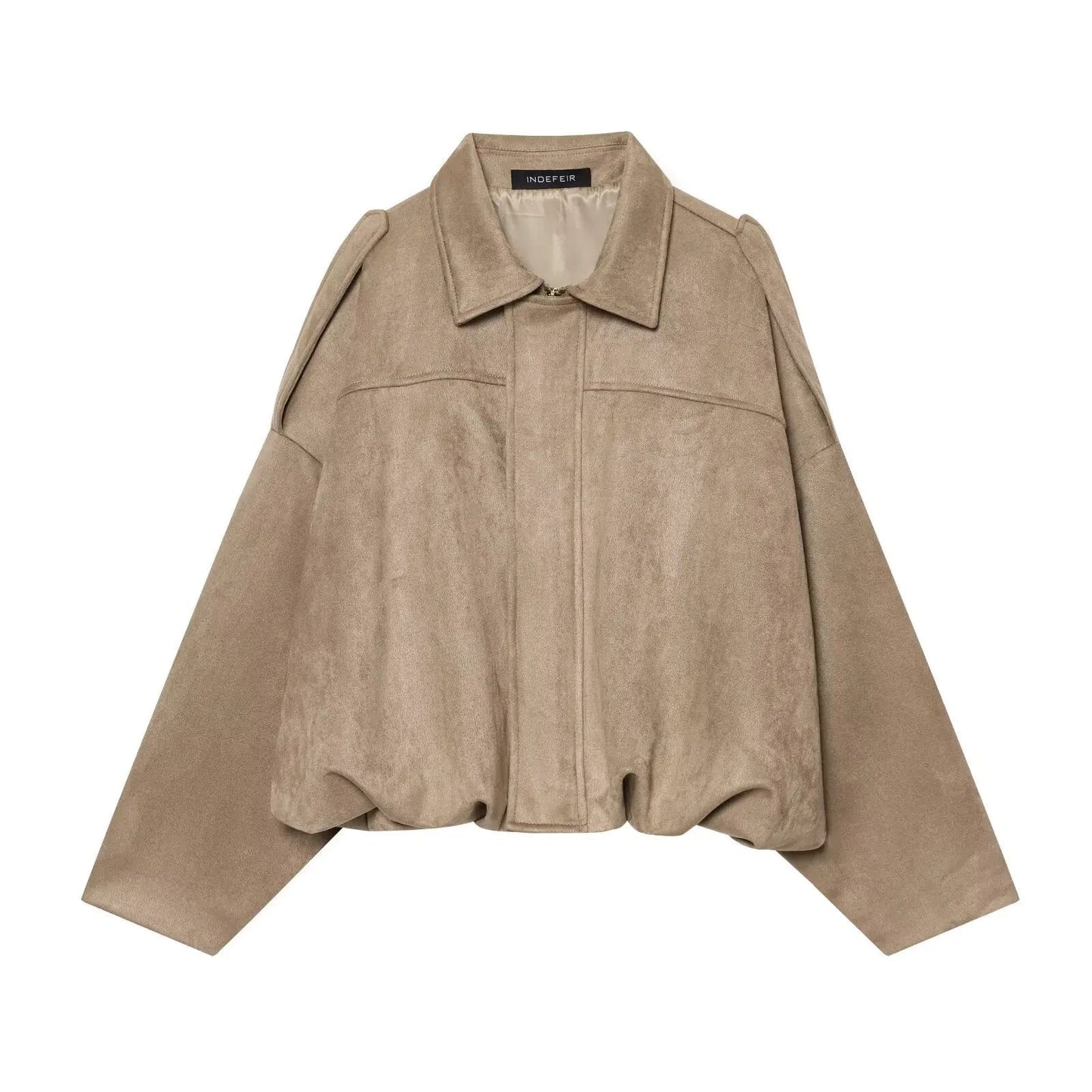 Veste oversize zippée en suède Jessica