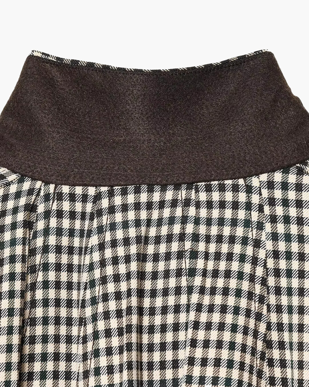 Stylish High Neck Checked Bomber Jacket