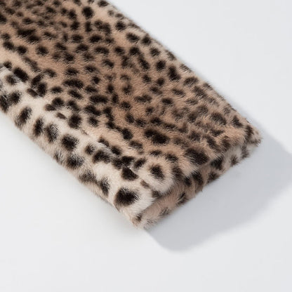 Leopard Faux Fur Cropped Jacket