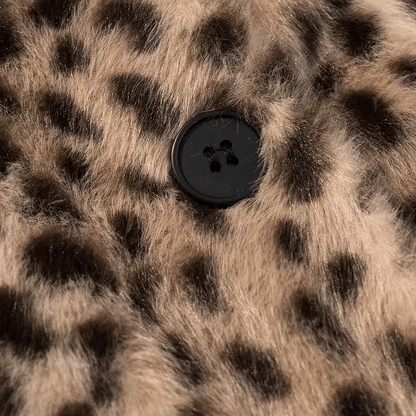 Leopard Faux Fur Cropped Jacket
