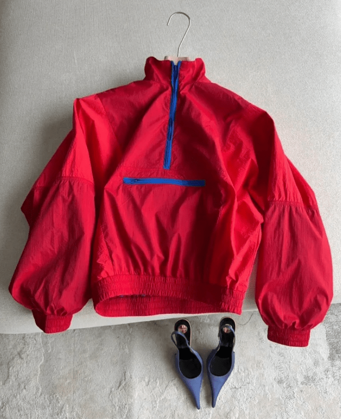 Kate Colorblock Half-Zip Windbreaker Jacket