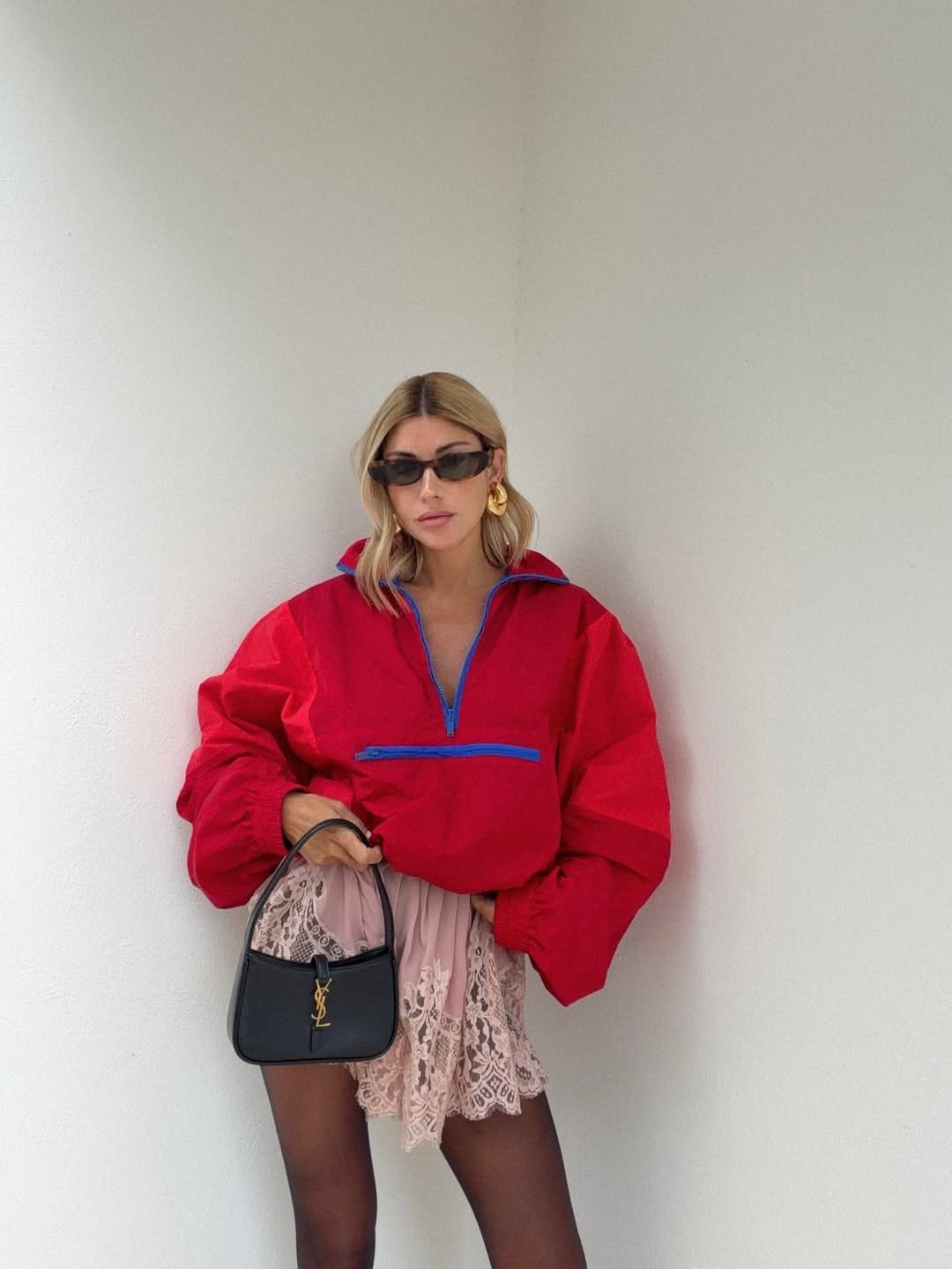 Kate Colorblock Half-Zip Windbreaker Jacket