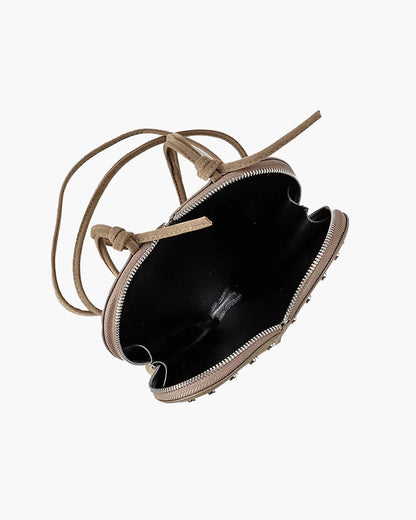 Sac bandoulière vintage en suédine synthétique