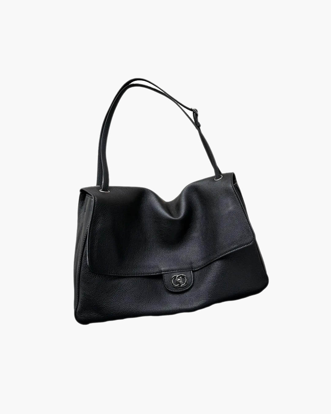 Elegant Buckle Flap Leather Shoulder Bag