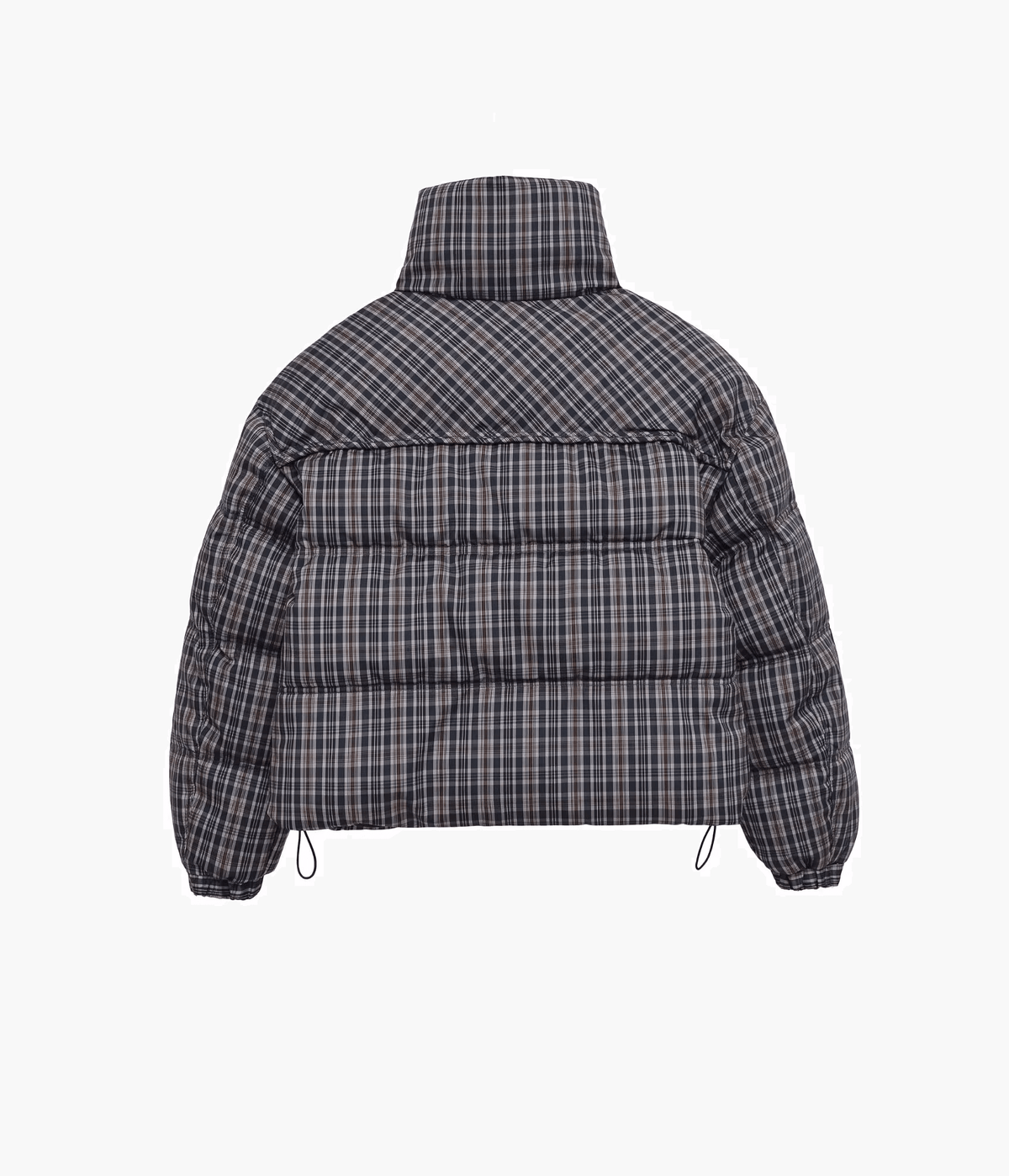 Classic Plaid High Neck Puffer Jacket