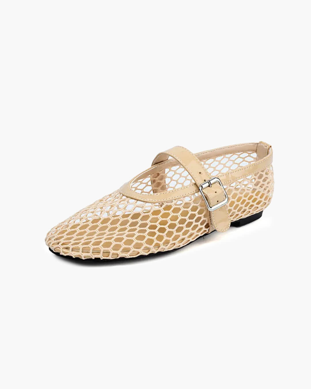 Luella Buckled Mesh Ballet Flats
