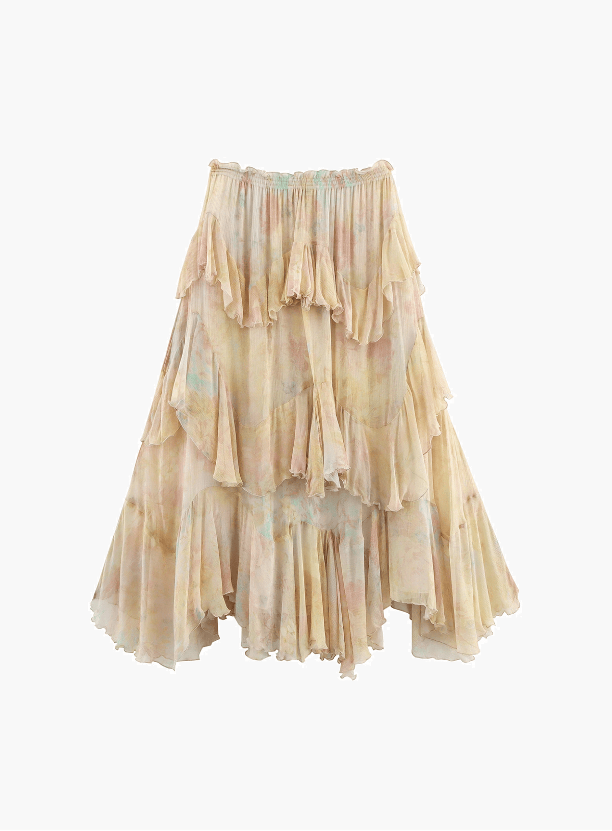 Helena jupe maxi bohème à volants superposés